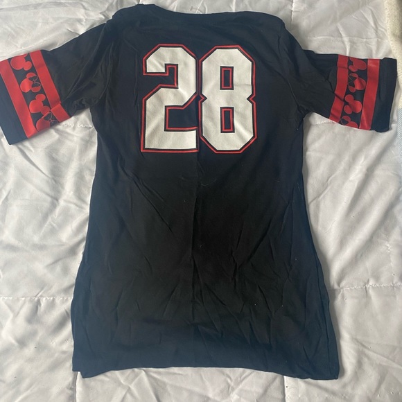 Mickey and Minnie Baseball Tee Shirt - Red and Black - Picture 2 of 2